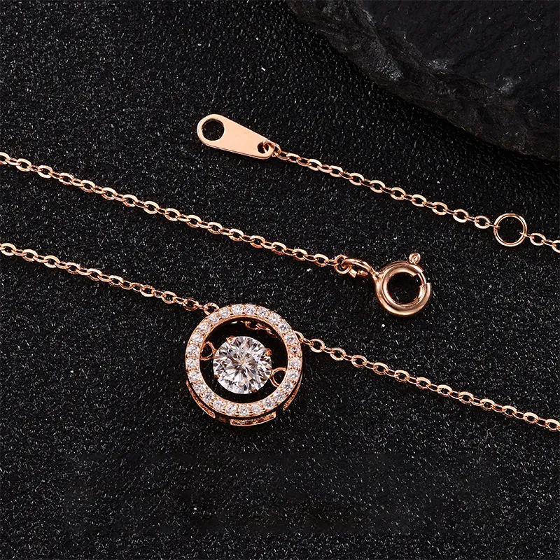 KEMLAIDA S925 Silver Necklaces Women's Rose Gold-2
