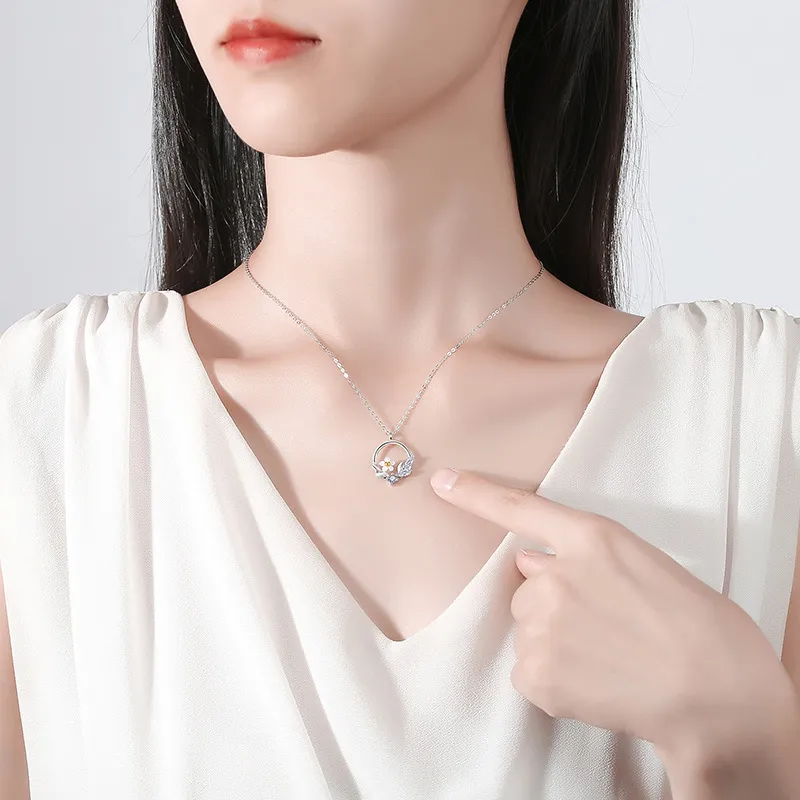KEMLAIDA 925 Sterling Silver Necklaces Women's-2