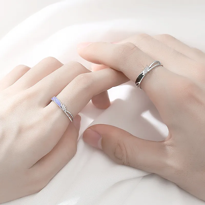 KEMLAIDA 925 Sterling Silver Rings Unisex-4