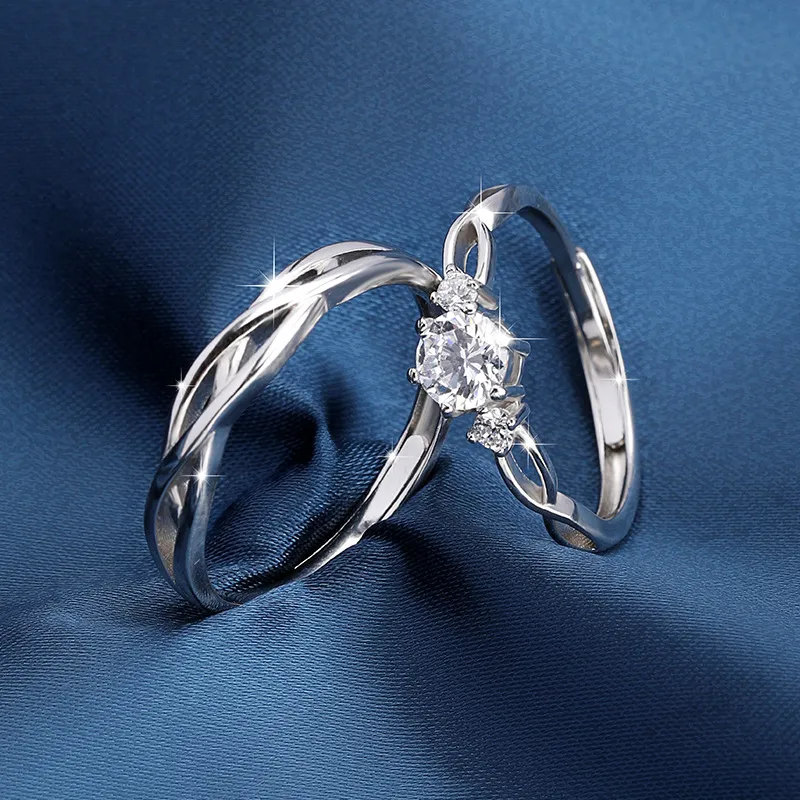KEMLAIDA 925 Sterling Silver Rings Unisex-3