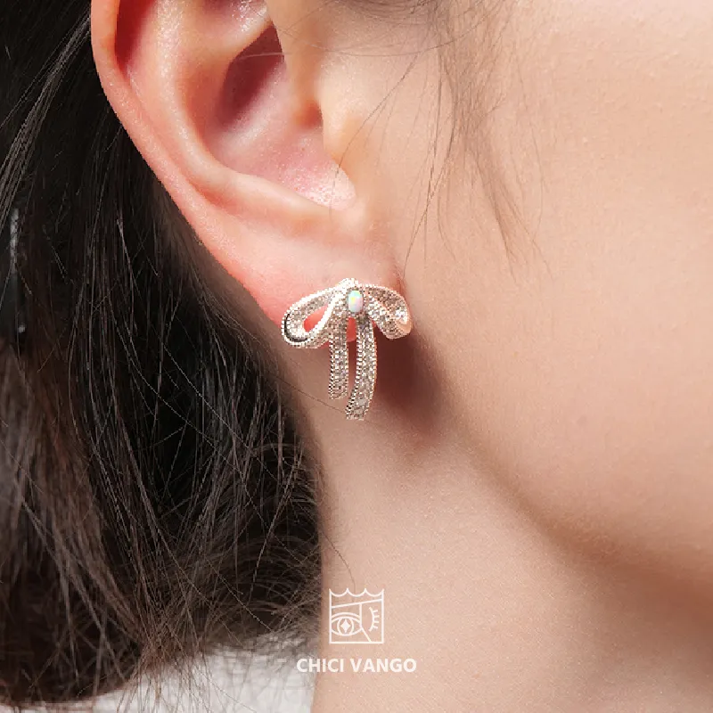 CHICI VANGO 925 Sterling Silver Stud Earrings Women's-4