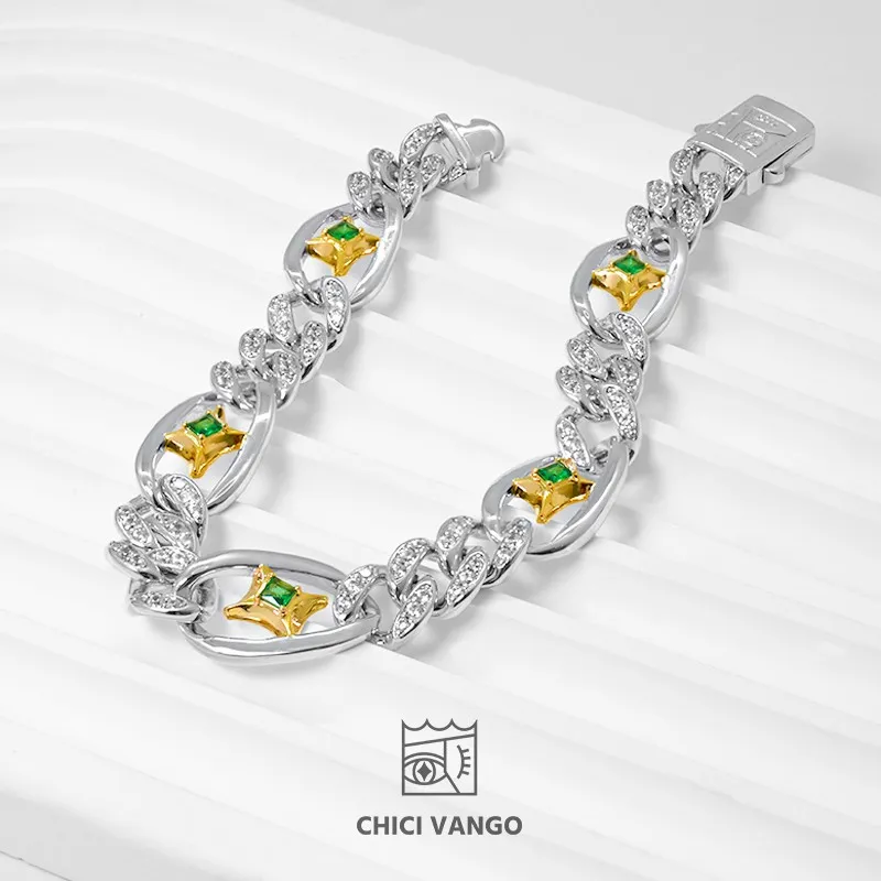 CHICI VANGO Copper Zircon Bracelets Unisex-1
