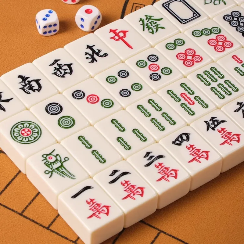 MENGLONG Mini Mahjong Hand Crafted Mini Trumpets Board Games-7