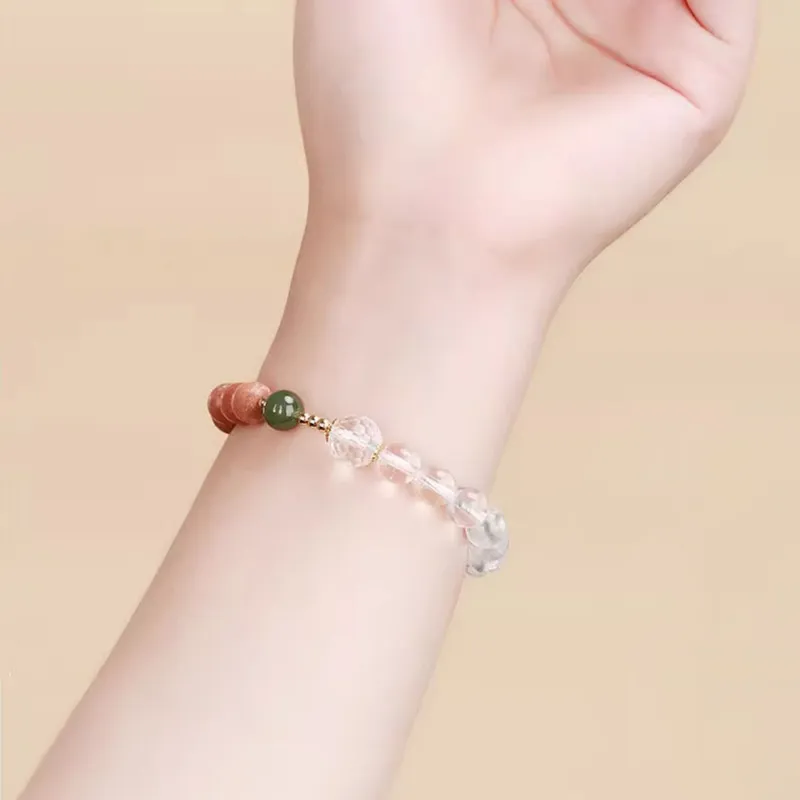XUANJINGLONGHUSHAN Laoshan Sandalwood Bracelets Unisex-3