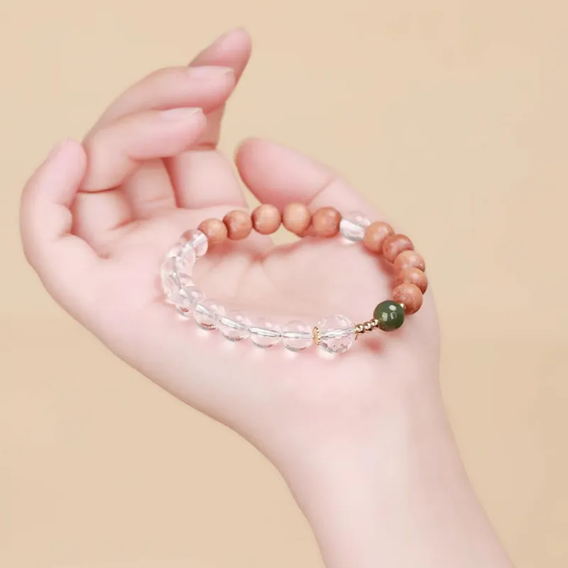 XUANJINGLONGHUSHAN Laoshan Sandalwood Bracelets Unisex-4