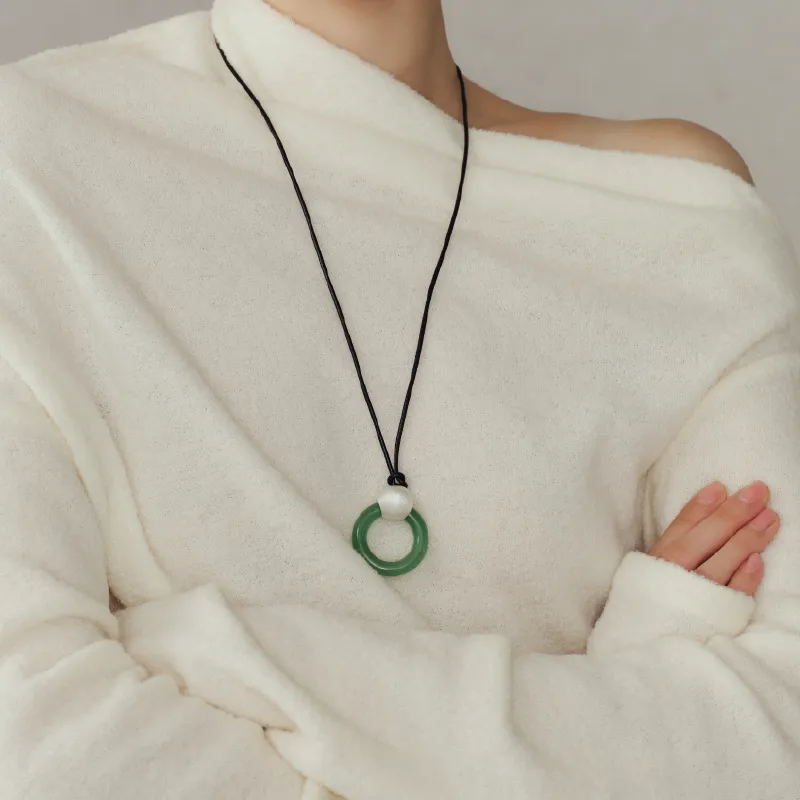 BAODEYI Aventurine Necklaces Unisex-3
