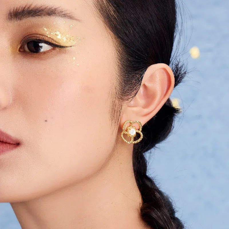 BAODEYI 18K Gold Plated Copper Stud Earrings Unisex-1
