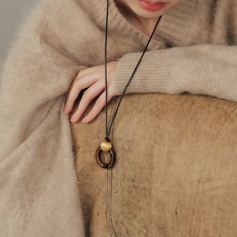 BAODEYI Tiger's Eye Stone Necklaces Unisex-2
