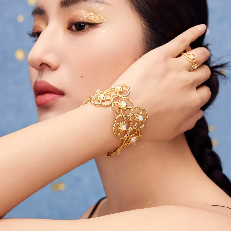 BAODEYI Pinctada Maxima, 18K Gold Plated Copper Bangles Unisex-4