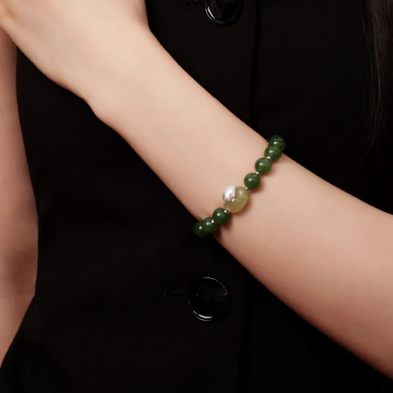 BAODEYI Serpentine Jade Bracelets Unisex-2