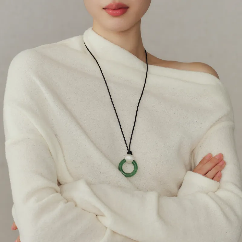 BAODEYI Aventurine Necklaces Unisex-1