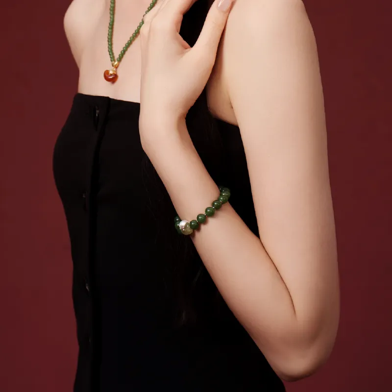 BAODEYI Serpentine Jade Bracelets Unisex-1