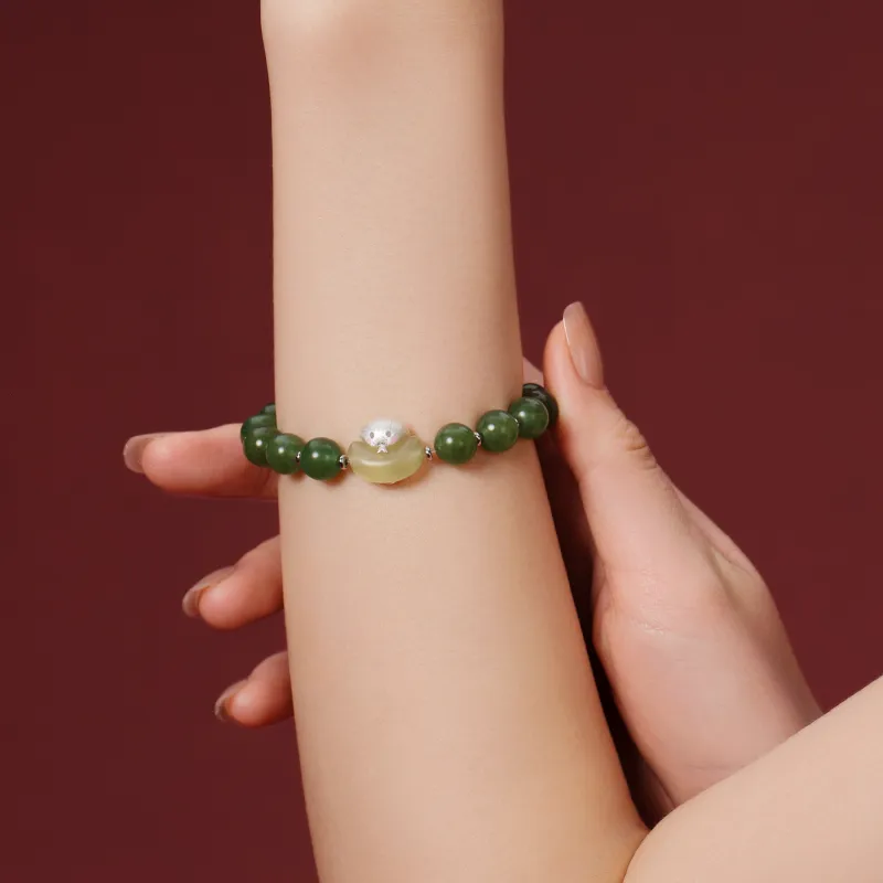 BAODEYI Serpentine Jade Bracelets Unisex-3