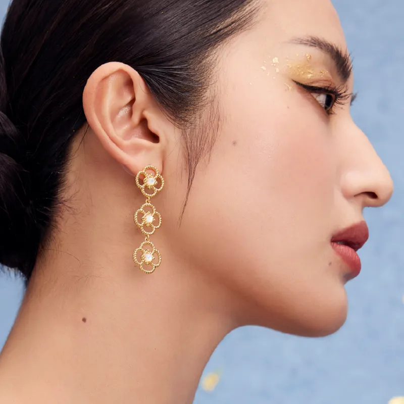 BAODEYI 18K Gold Plated Copper Earrings Unisex-1