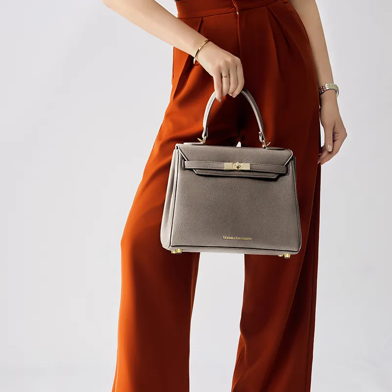 VICTORIA·HYDE PU Leather Surface Handbag, One Shoulder, Crossbody Bag Medium Size Women's Multicolor-7