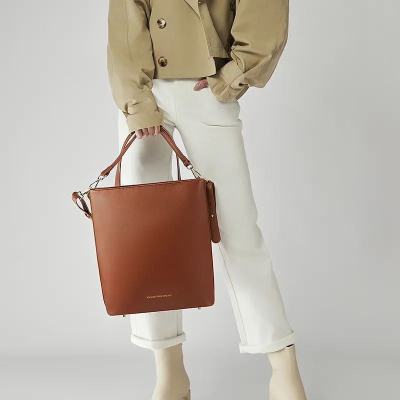 VICTORIA·HYDE Microfiber Material Chloe Shoulder Bag, Handbag, Bucket Bag Large Size Women's-5