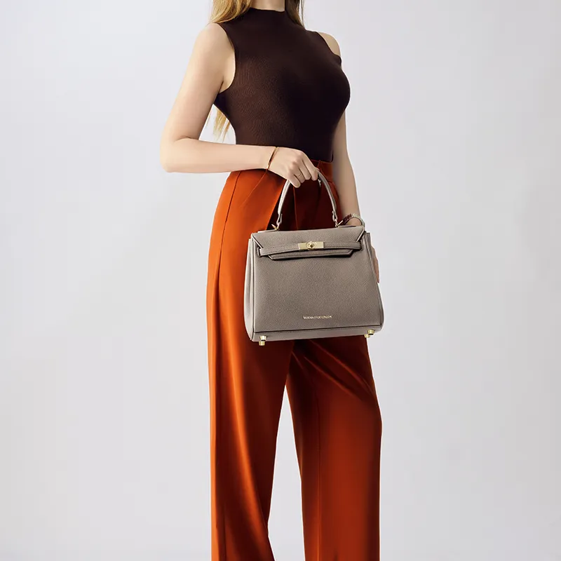 VICTORIA·HYDE PU Leather Surface Handbag, One Shoulder, Crossbody Bag Medium Size Women's Multicolor-8