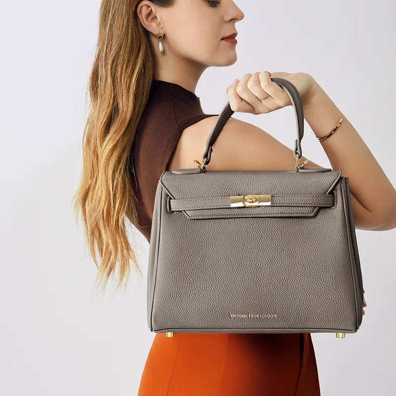 VICTORIA·HYDE PU Leather Surface Handbag, One Shoulder, Crossbody Bag Medium Size Women's Multicolor-9