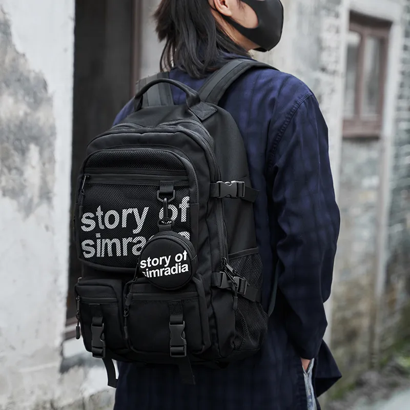 VIHUS Oxford Backpack Regular Unisex Black/Khaki-5