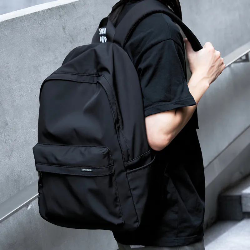 VIHUS Oxford Backpack Regular Unisex Black/Beige-4
