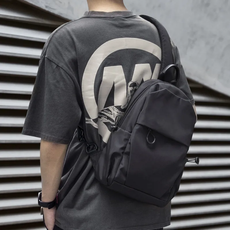 VIHUS Oxford Sling Bag Men's Black-5