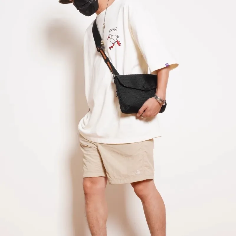 VIHUS Nylon Shoulder Bag, Crossbody Bag Men's Black-5