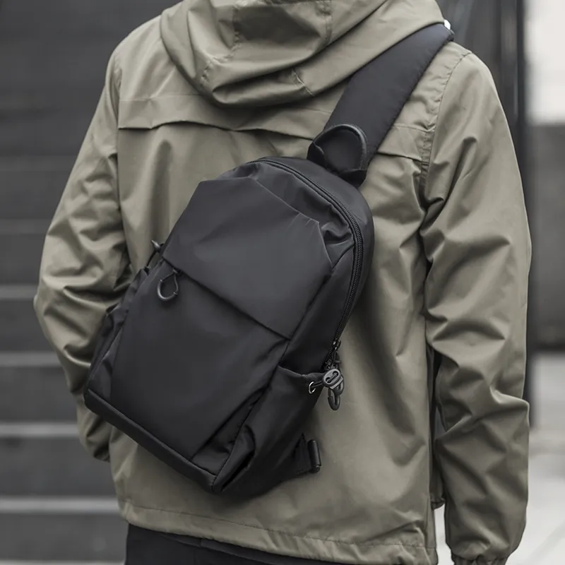 VIHUS Oxford Sling Bag Men's Black-4