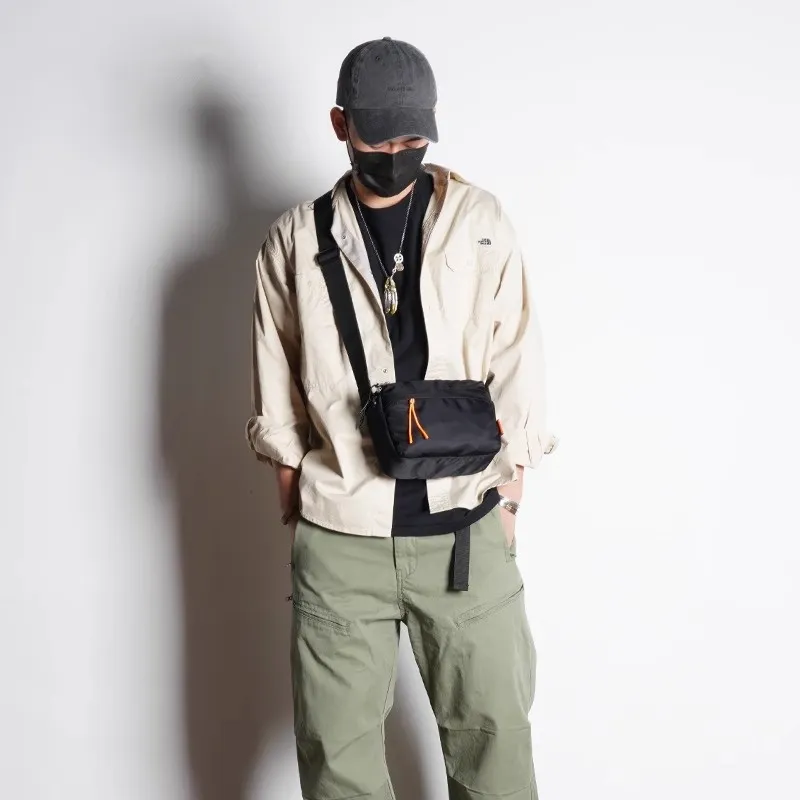 VIHUS Nylon Shoulder Bag Men's Black/Blue/Green-2