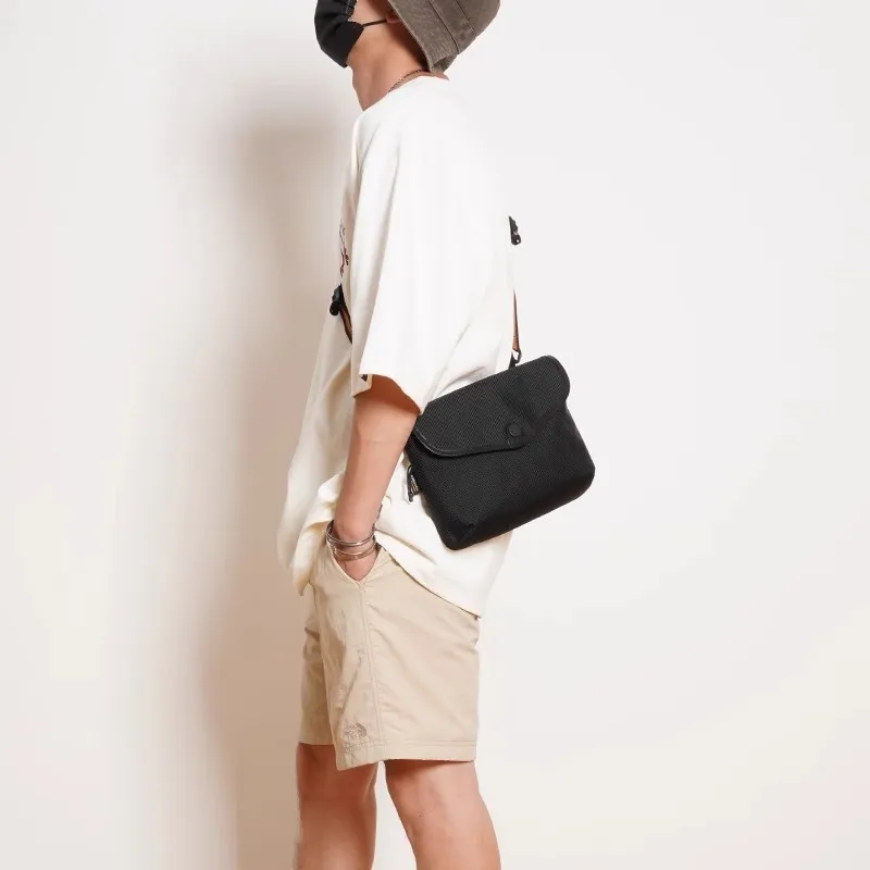 VIHUS Nylon Shoulder Bag, Crossbody Bag Men's Black-6