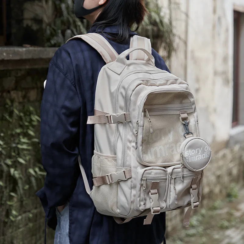 VIHUS Oxford Backpack Regular Unisex Black/Khaki-7