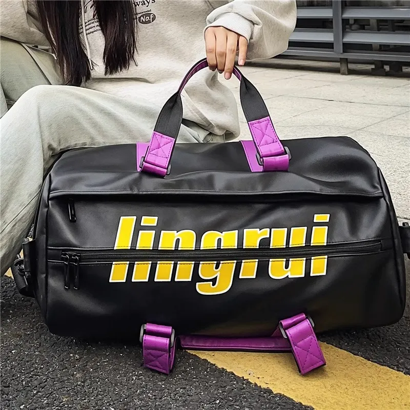 VIHUS PU Travel Bag Large Size Unisex Black-1