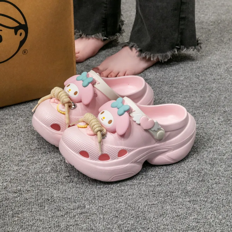 SHAJI Summer Cartoon Cute Platform Home Indoor Slip Resistant EVA Closed Toe Slippers For Women's-5