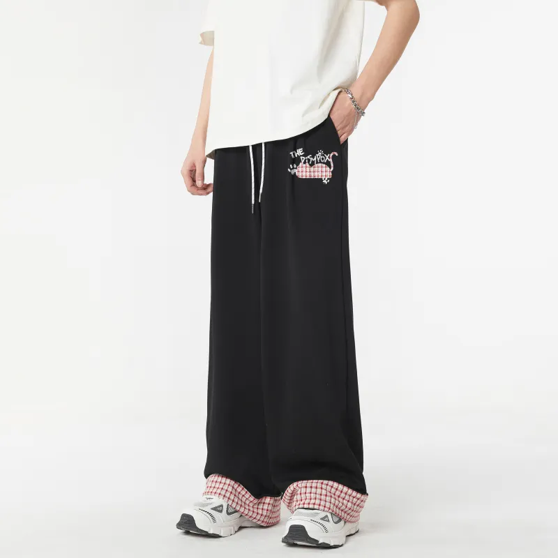 PISYPOX Casual Pants Unisex Black-3
