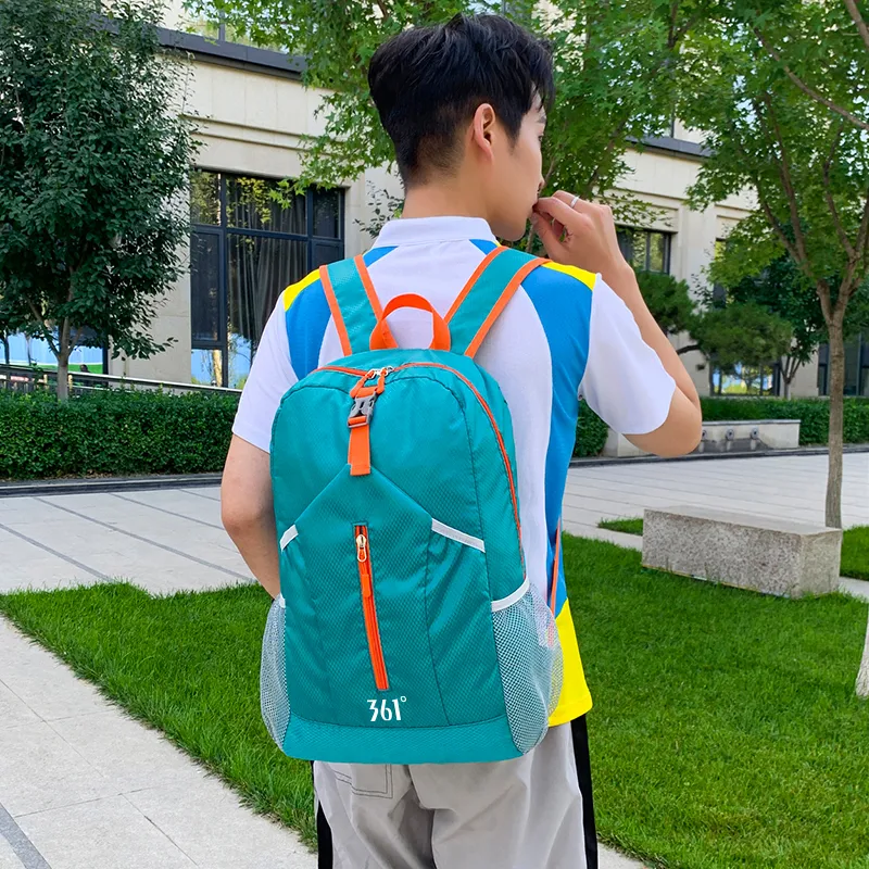 361° Water Repellent Backpack Unisex Black/Dark Blue/Lake Blue/Orange-12