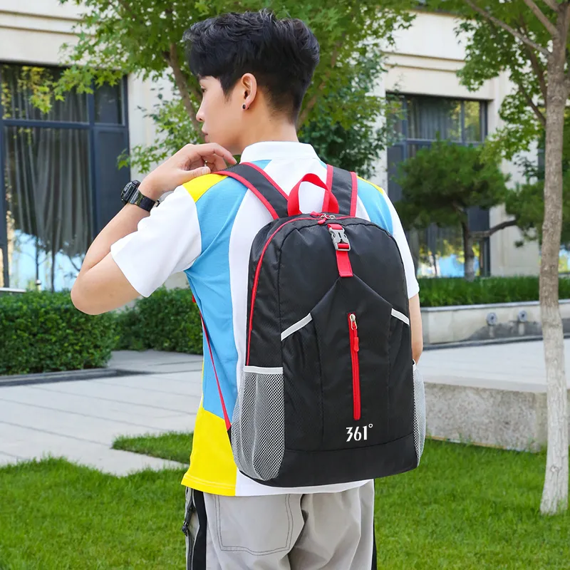 361° Water Repellent Backpack Unisex Black/Dark Blue/Lake Blue/Orange-5