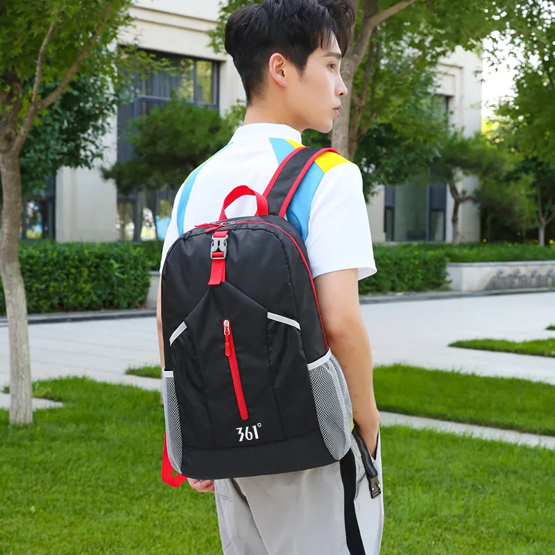 361° Water Repellent Backpack Unisex Black/Dark Blue/Lake Blue/Orange-6