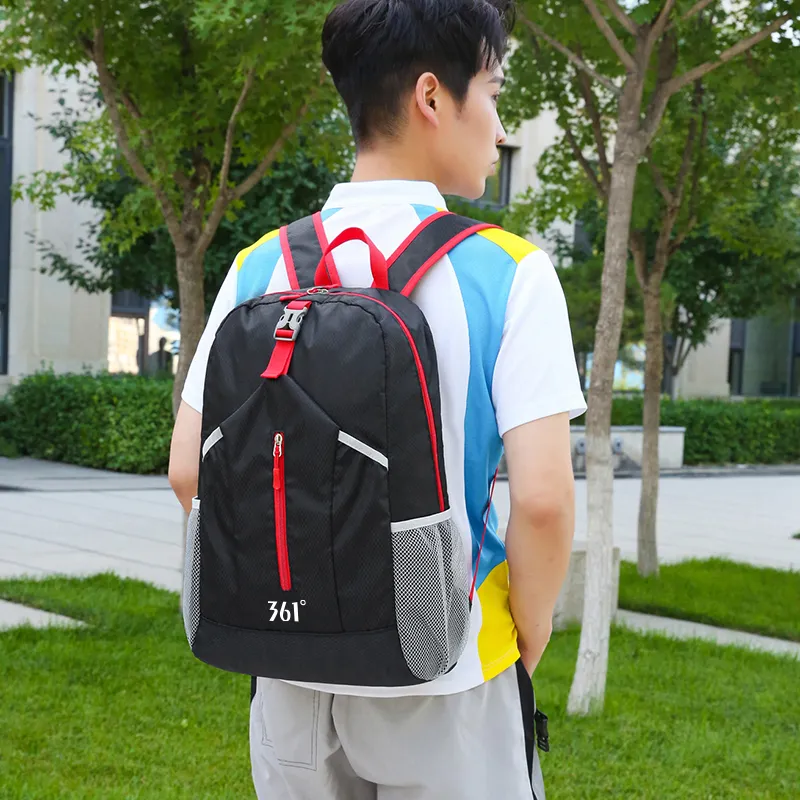 361° Water Repellent Backpack Unisex Black/Dark Blue/Lake Blue/Orange-4