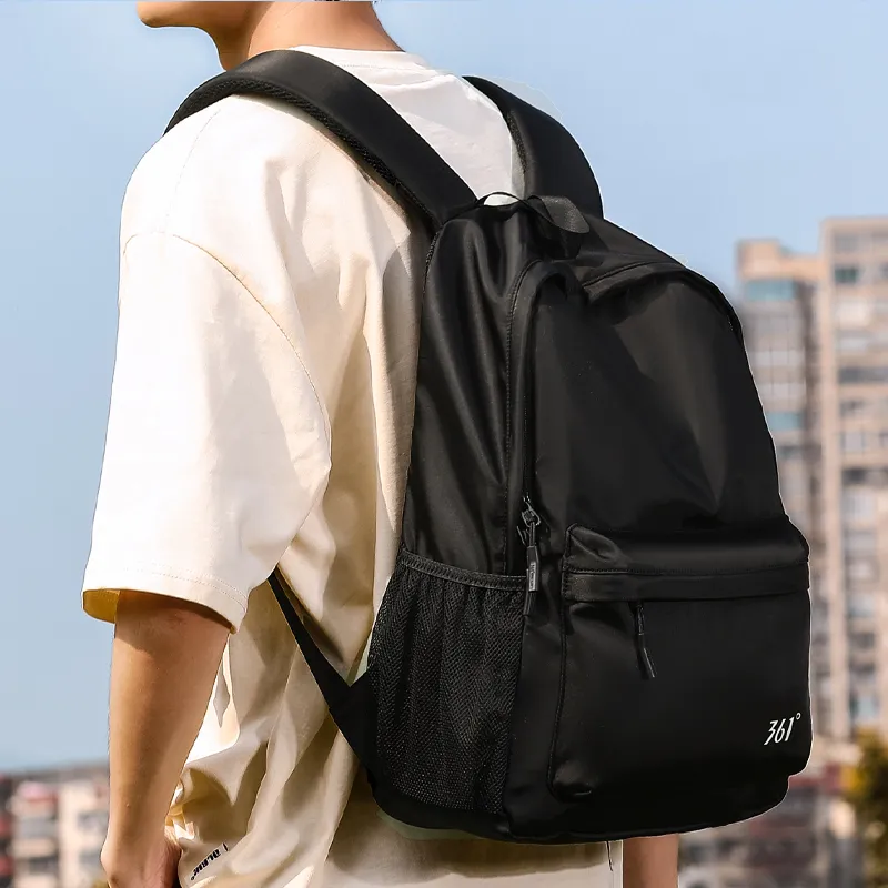 361° Polyester Backpack Unisex Black/White-3