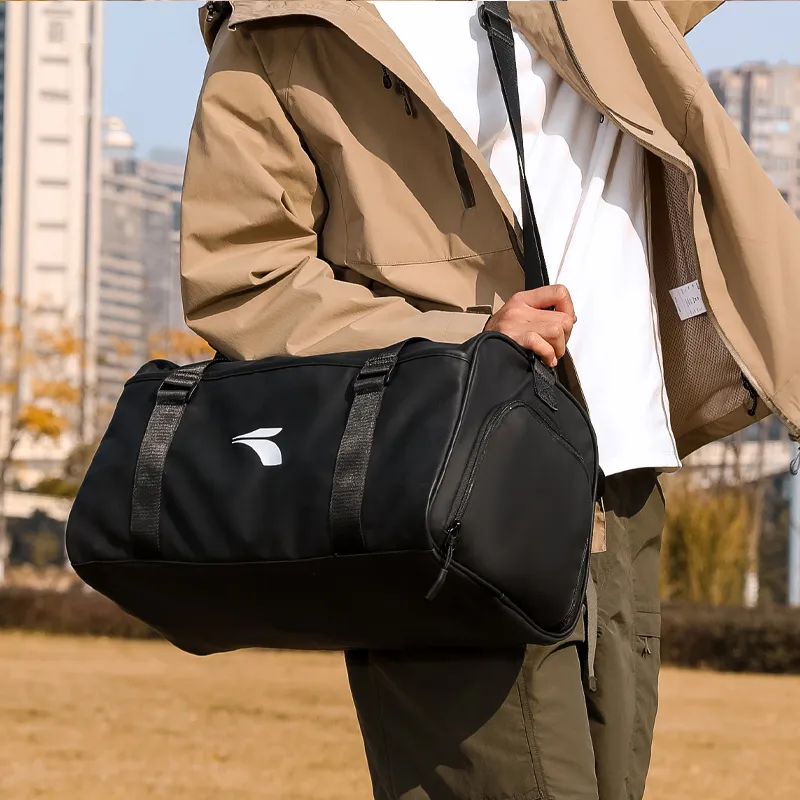 361° Polyester Gym Bag Unisex Black/Ecru-9