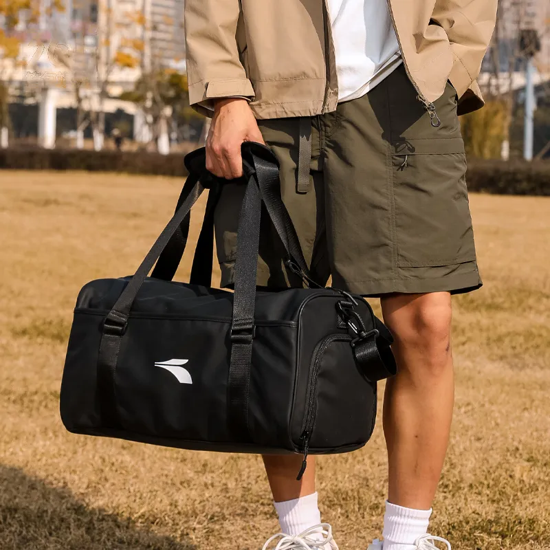 361° Polyester Gym Bag Unisex Black/Ecru-8