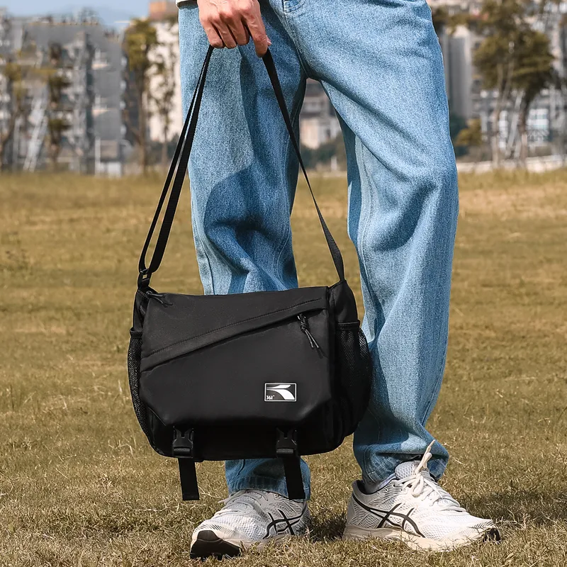 361° Polyester Messenger Bag, Shoulder Bag, Crossbody Bag Tubas Unisex Black/White-2