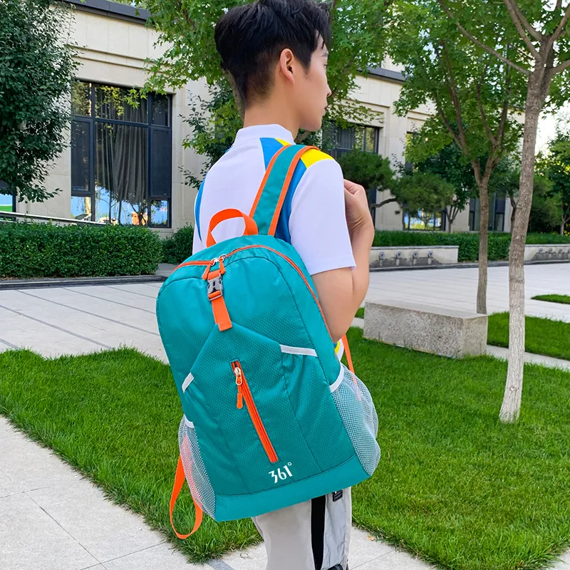 361° Water Repellent Backpack Unisex Black/Dark Blue/Lake Blue/Orange-14