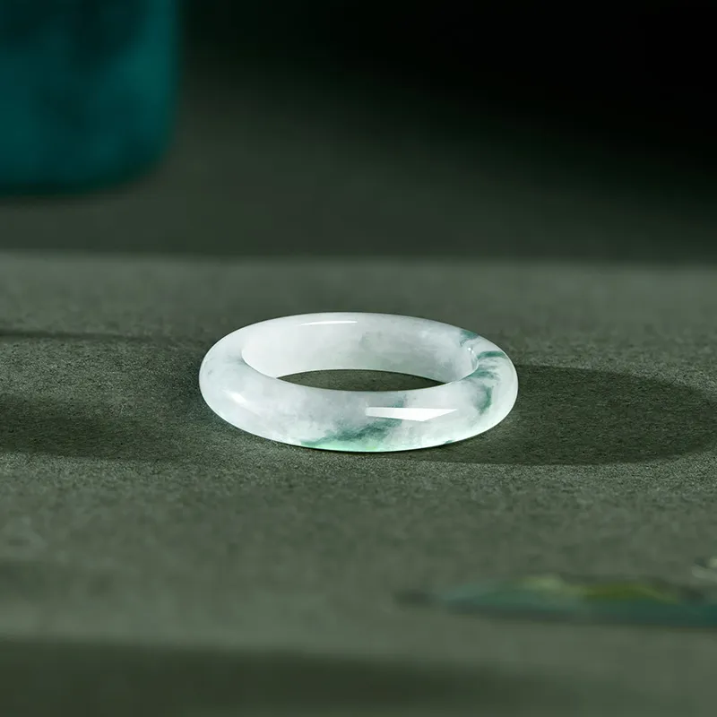 BEIJINGHUANGJIN Bean Type Jadeite Rings Unisex-6