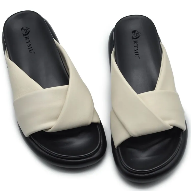 ARTMU Rubber Sole Slip Resistant Slide Slippers Women's-3