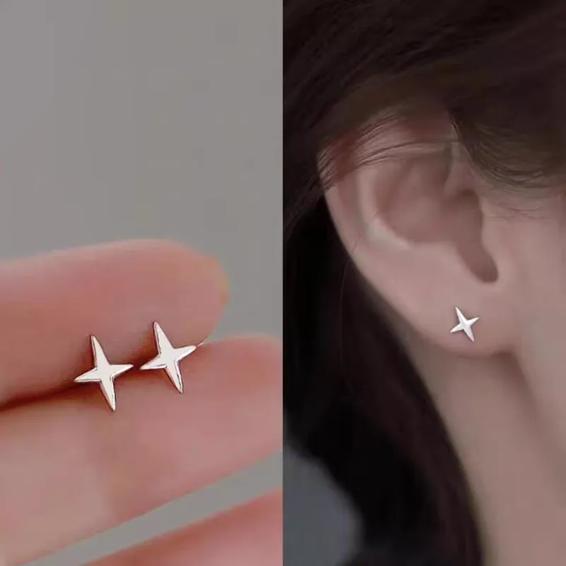 BENNISS Alloy Stud Earrings Unisex-6