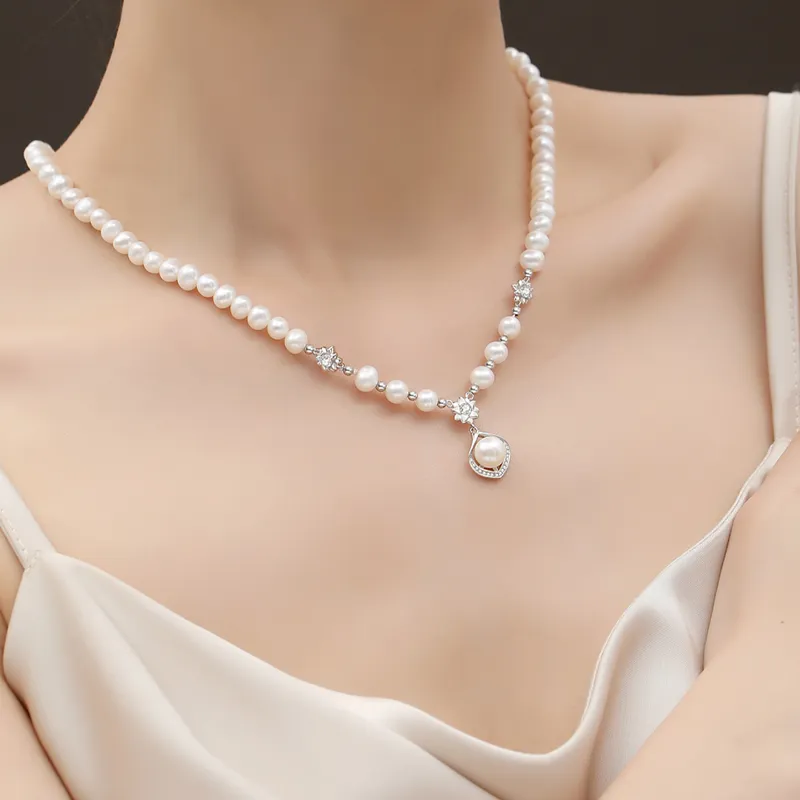DIHUAJI Freshwater Pearl Necklaces Women's-2