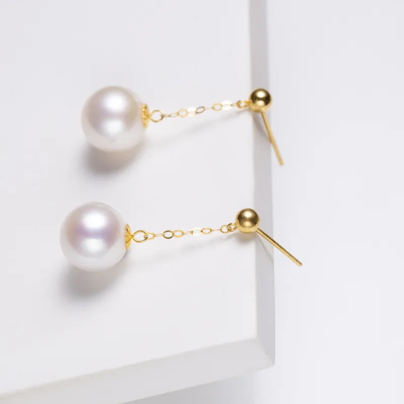 DIHUAJI Freshwater Pearl Drop Earrings Women's-5