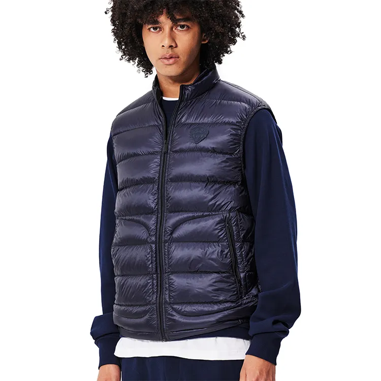 Ed Hardy Down Jacket Men's Midnight Blue With Saint Laurent Black Opium Fragrance Pendant Included-4