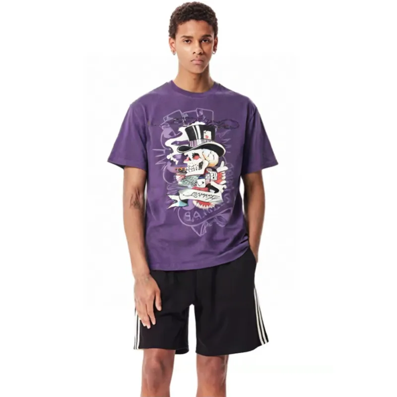 Ed Hardy SS25 T Shirt Men's Berry Purple-5