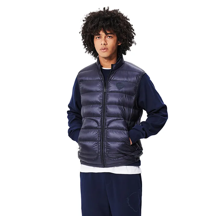 Ed Hardy Down Jacket Men's Midnight Blue With Saint Laurent Black Opium Fragrance Pendant Included-5
